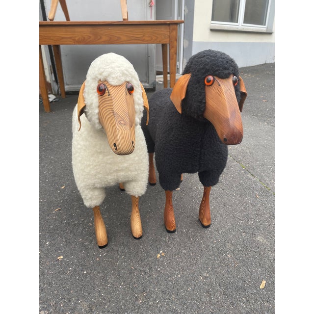 White Wool Sheep by Hanns Peter Krafft, 1970s For Sale - Image 6 of 13
