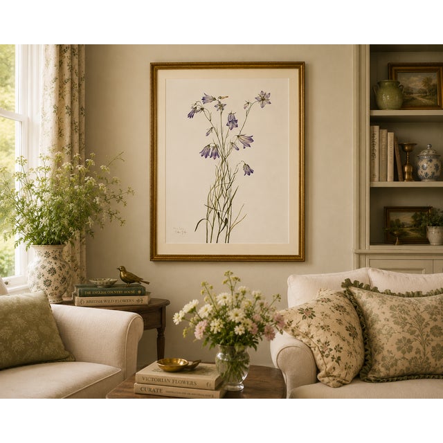 Illustration Harebell, Vintage Botanical Art Print Reproduction by Mary Vaux Walcott, 20″ × 30″ For Sale - Image 3 of 10