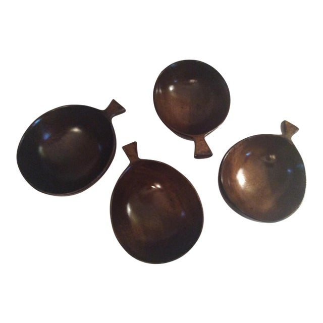 David Auld Mid Century Hand Carved Bowls - Set of 4 For Sale
