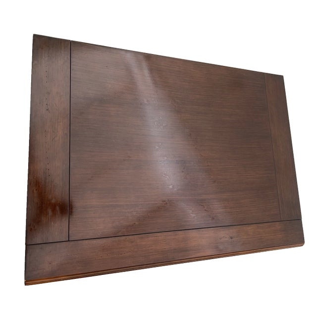 Lateral File Cabinet, Two Locking Drawers Keys, Desk Height Banded Mahogany 1a For Sale In Palm Springs - Image 6 of 11