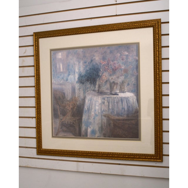 1990s Gold Framed Decorative Room Scene Print For Sale - Image 4 of 8