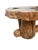 Brown Vintage Organic Modern Two-Tier Live Edge Wood Coffee Table For Sale - Image 8 of 18