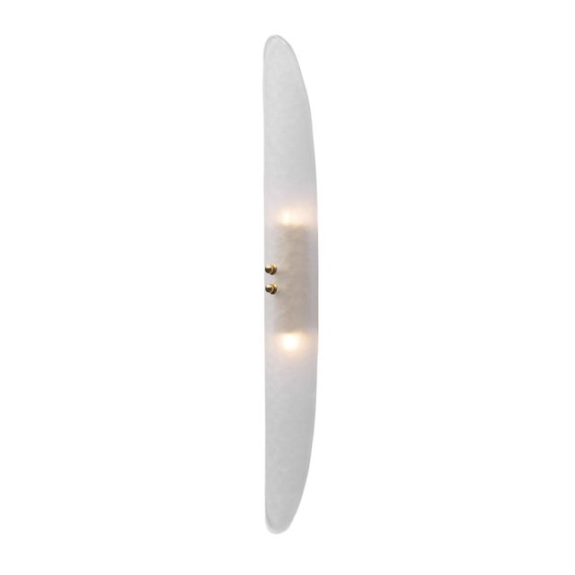 Pair of Contemporary Venetian Acid-Etched Panel Sconces, Murano, Italy For Sale - Image 4 of 9