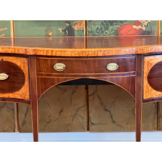 Late 18th Century Early 19th C. English Hepplewhite Mahogany and Satinwood Sideboard For Sale - Image 5 of 15