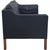 Børge Mogensen 2212 2.seater sofa upholstered in black leather and with legs of mahogany. The sofa is from the 1980s but...
