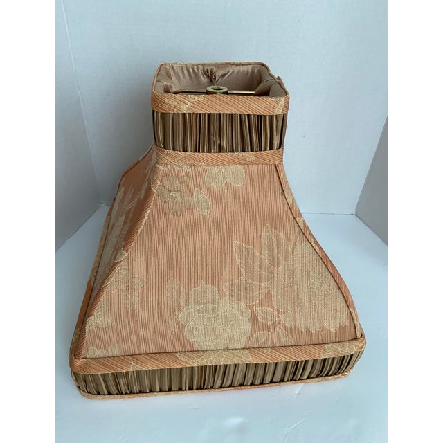 Mid-Century Modern Mid 20th Century Custom Two-Toned Pleated Silk Lamp Shade For Sale - Image 3 of 12