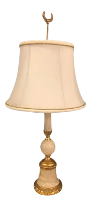 French Gilt Bronze and Alabaster Table Lamp