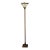 1970s Arts & Crafts Style Stained Glass Torchiere Floor Lamp For Sale