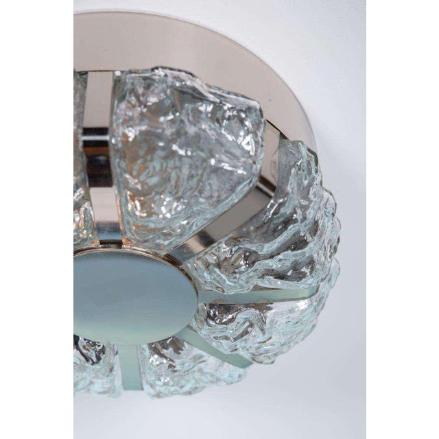 Space Age Wall Lamp in Glass & Chrome from Glashütte Limburg For Sale - Image 6 of 18