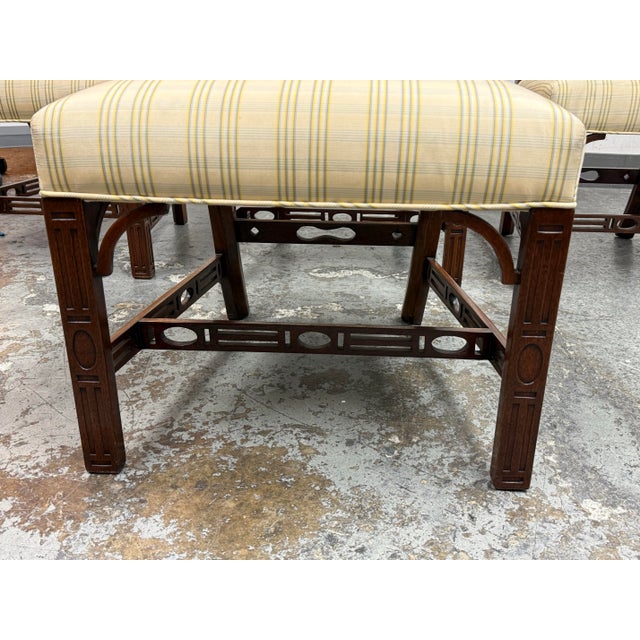 Brown Burton Ching Chippendale Dining Chairs, Set of Four For Sale - Image 8 of 12