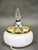 Czech Opaline Glass and Brass Table Lamp, 1970s For Sale - Image 4 of 10