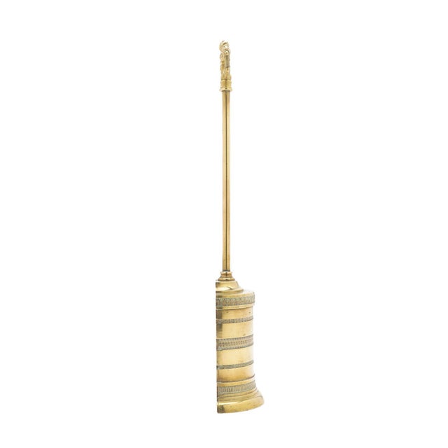 Metal French Engine Turned Cast Brass Door Stop, C. 1800 For Sale - Image 7 of 10