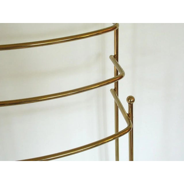 Hollywood Regency 1970s Hollywood Regency Brass Towel Caddy For Sale - Image 3 of 8