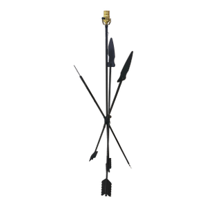 Vintage Wrought Iron Arrow Floor Lamp 53in