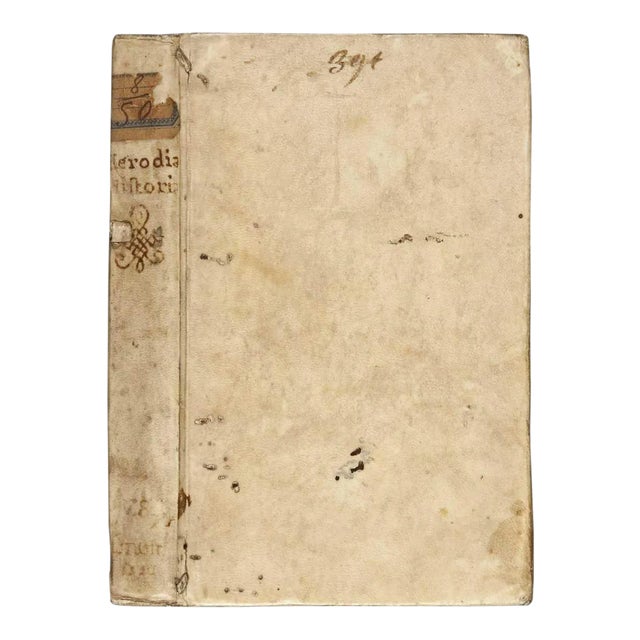 1520s Decorative Antique Vellum Book, Herodian's Roman History For Sale