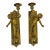 Pair of Antique Baroque Gilded Bronze Angel Sconces, France, 1920s (2) For Sale