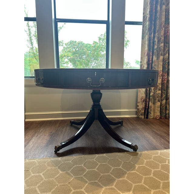 Wood 1980s Kittenger Round Rent Table For Sale - Image 7 of 9