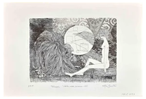 Leo Guida, Sybil, Veiled, Monkey, Etching, 1971