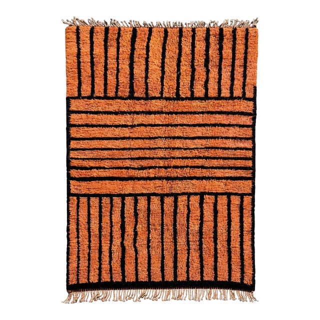 Handmade Mrirt Moroccan Rug – Brown Wool Area Rug For Sale