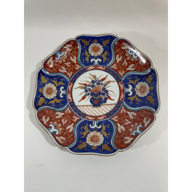 Mid 20th Century Hand Painted Porcelain Imari Plate Charger For Sale - Image 15 of 17