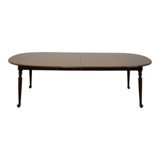 Ethan Allen Georgian Court Solid Cherry Traditional Style 94" Oval Dining Table 11-6073 For Sale