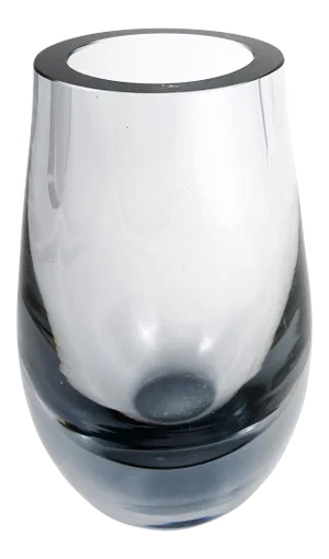 Geoffrey Baxter Whitefriars Smoke Ovoid Vase No.9557 – Mid Century Modern c.1956
