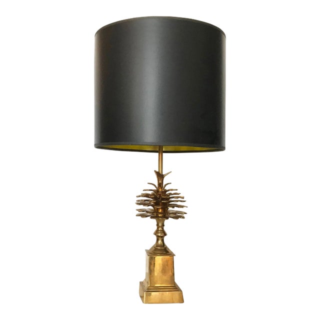 1960s Vintage Maison Charles Style Pine Cone Table Lamp For Sale