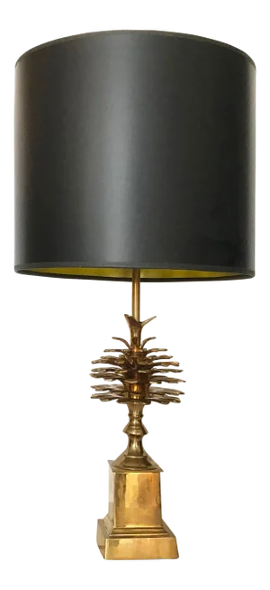1960s Vintage Maison Charles Style Pine Cone Table Lamp
