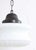Schoolhouse Style Light Fixture, Opaline Glass, Antique 1930s-1940s For Sale - Image 4 of 6