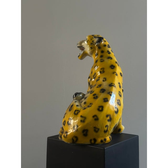 Pink Italan Ceramic Cheetah, 1970s For Sale - Image 8 of 16