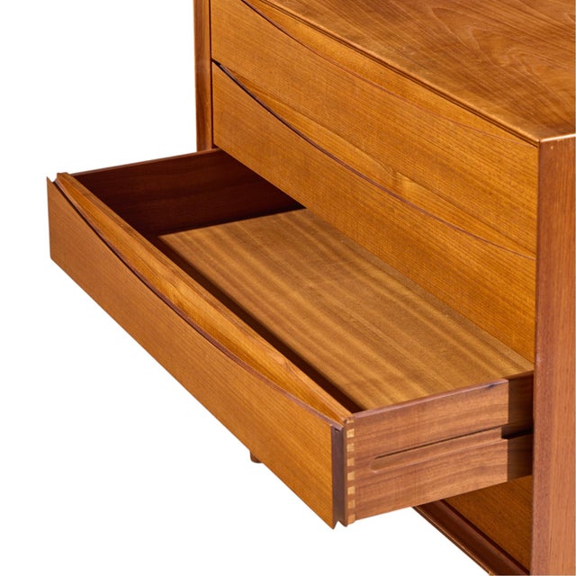 Wood Arne Vodder for Sibast Mid Century Danish Teak 4 Drawer Dresser For Sale - Image 7 of 9