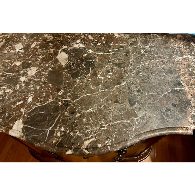 Henredon Pair of Amalfi Coast Walnut & Marble Nightstand. A rare opportunity to own a piece of the highly sought after...