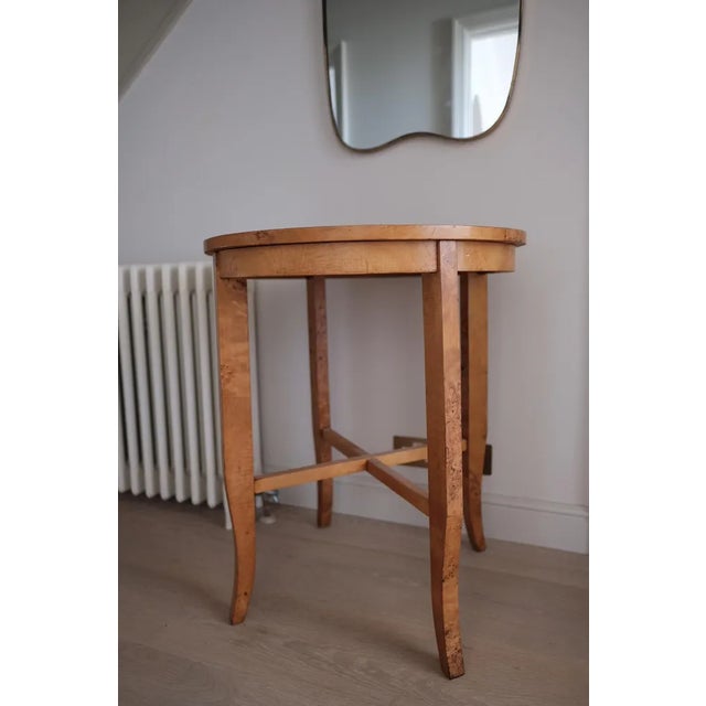 Round Burl Wood Hall Side Table, 1940s For Sale - Image 4 of 4
