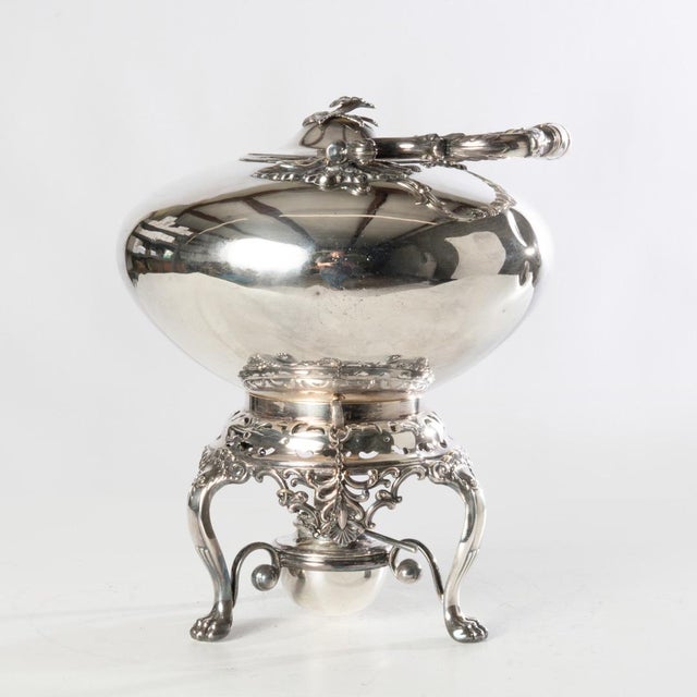 19th Century Silverplate Tilting Tea Pot For Sale - Image 10 of 12
