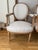 Comfortable, sturdy & recently professionally reupholstered. In the style of Louis XIV, from the 19th century. There is a...