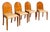 Art Deco Burr Walnut Dining Chairs with Cream Upholstered Seats, 1930s, Set of 4 For Sale