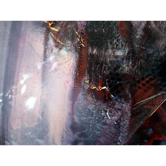 Early 21st Century Ovidiu Kloska, Metaphysical Nocturne in Stardust, Mixed on Canvas For Sale - Image 5 of 13