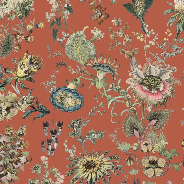 House of Hackney Flora Fantasia Wallpaper - Amber, Sample For Sale