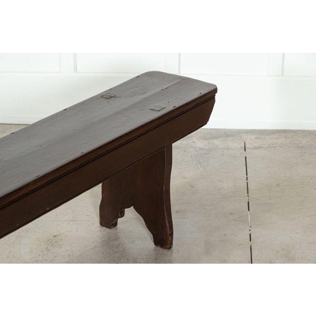 Wood Set of English Convent Pine Benches, 1890 For Sale - Image 7 of 18