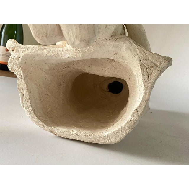 White Art Deco Plaster Sitting Woman Sculpture, France, 1930 For Sale - Image 8 of 14