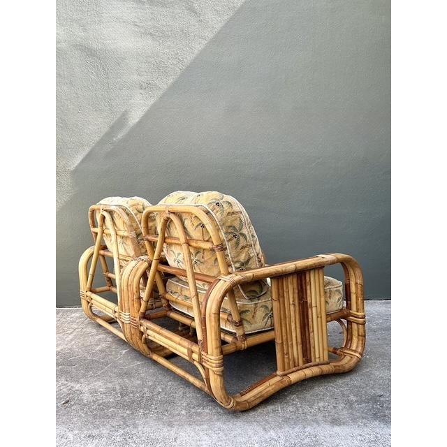 Tan Vintage Bielecky Brothers Bent Rattan Lounge Chairs - A Pair For Sale - Image 8 of 12