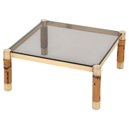 Italian Brass and Bamboo Coffee Table, 1970s For Sale - Image 14 of 14