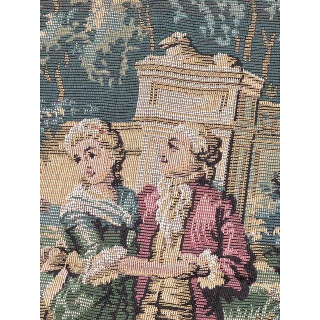 Textile Vintage French Aubusson Style Jacquard Tapestry, 1980s For Sale - Image 7 of 16