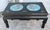 Wood Coffee Table Painted Black Lacquer Chinese Cloisonne Enamel Panels 36" For Sale - Image 10 of 12