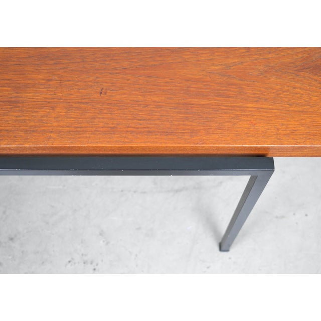 Teak Coffee Table with Black Metal Frame by Eduard Ludwig for Lotos Werkkunst, Germany, 1960s For Sale - Image 14 of 18
