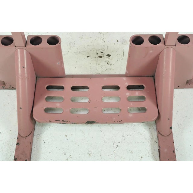 Metal Vintage Industrial Steel Gingher Commercial Coat Rack For Sale - Image 7 of 12