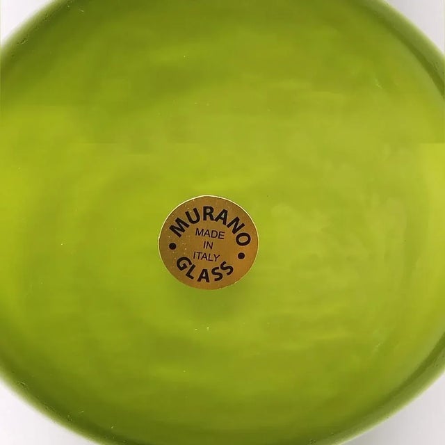 Glass Space Age Green Vase in Murano Glass, 1970s For Sale - Image 7 of 8