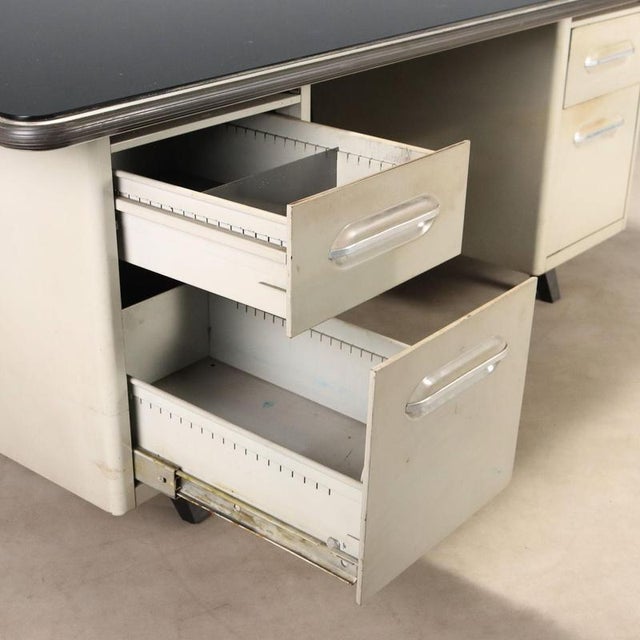Mid-Century Metal Desk, 1960s For Sale - Image 3 of 10