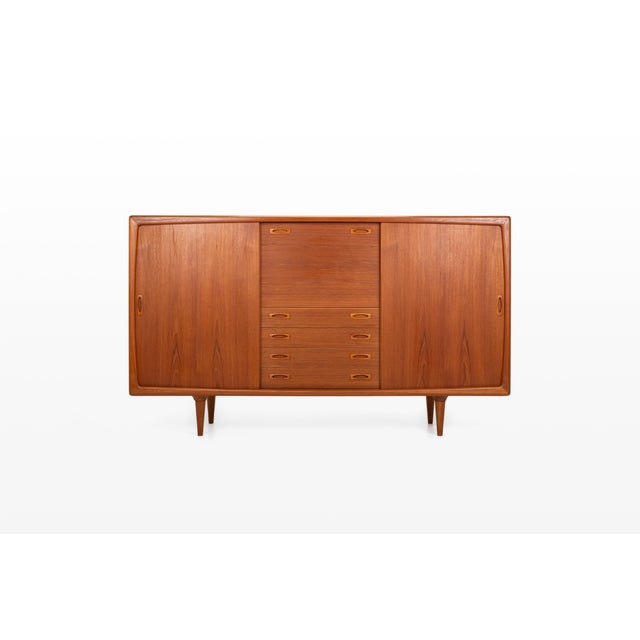 Vintage Danish Teak Highboard by H.P. Hansen, 1960s For Sale - Image 17 of 17