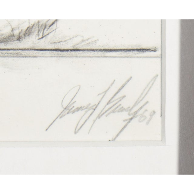 1969 Charcoal Drawing by James L. Bruch For Sale In Indianapolis - Image 6 of 7